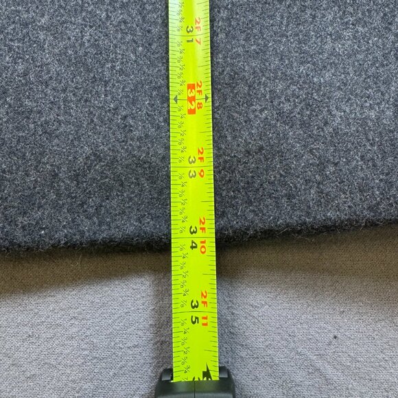 Men's Michael Kors Charcoal Gray Wool Blend Car Coat Overcoat XL Striped Scarf - Picture 7 of 15